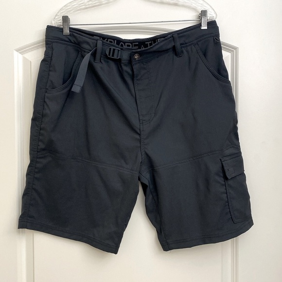 Gerry Men's 38 Cargo Shorts Comfort Stretch Belted Gray Outdoors Hiking - Picture 1 of 11